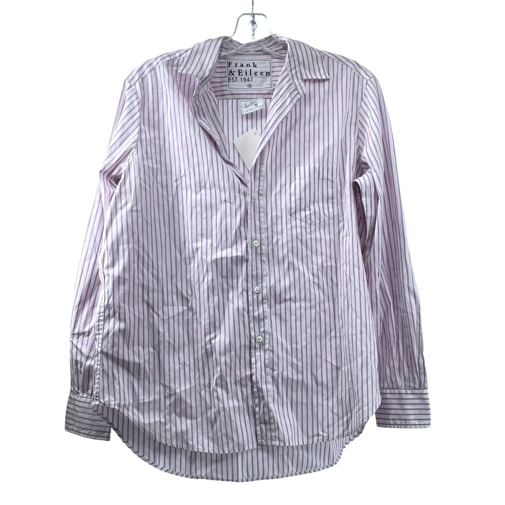Frank & Eileen Women's Button Up Eileen Purple Cotton Small